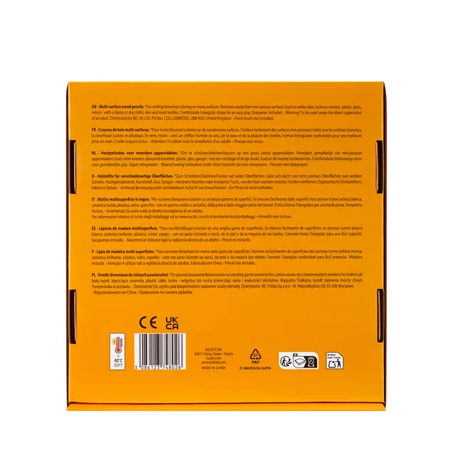 Kleurpotlood BicKids Multi Surface 40st 10kl ass