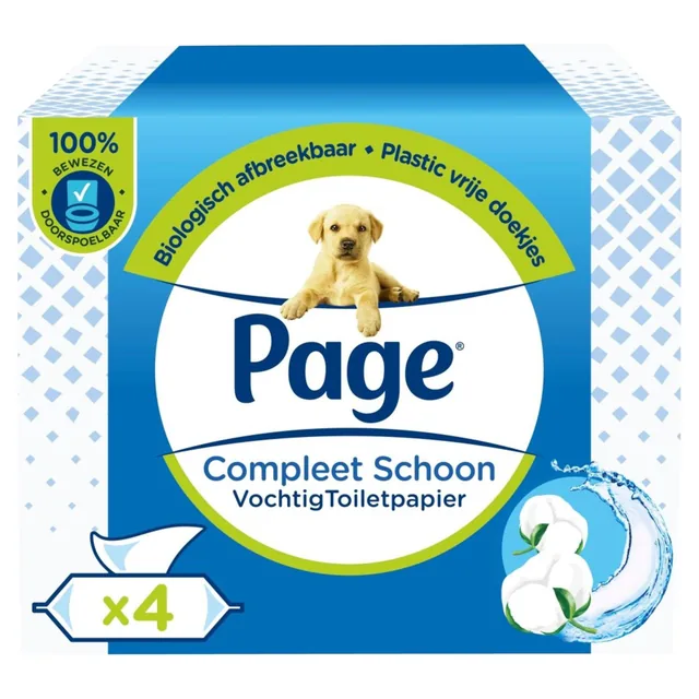 Vochtig toiletpapier Page Compleet Schoon 38vel