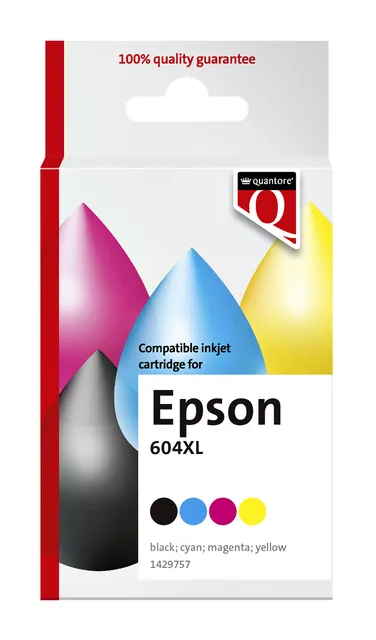 Inktcartridge Quantore Epson 604XL T10H94 zw+3kl