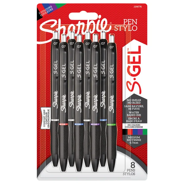 Gelschrijver Sharpie S-gel M 8st assorti