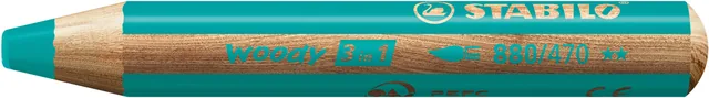 Kleurpotlood STABILO 880 woody 3 in 1 turquois