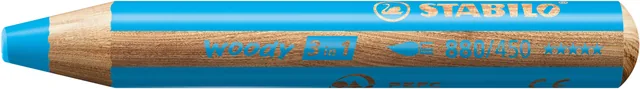 Kleurpotlood STABILO 880 woody 3 in 1 lichtblauw