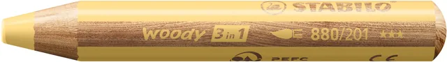 Kleurpotlood STABILO 880 woody 3 in 1 pastel geel