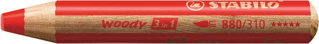 Kleurpotlood STABILO 880 woody 3 in 1 rood