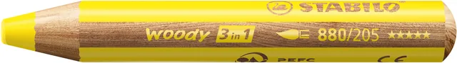 Kleurpotlood STABILO 880 woody 3 in 1 geel