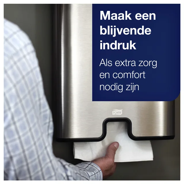 Handdoek Tork H2 Advanced 2laags 212x340mm wit