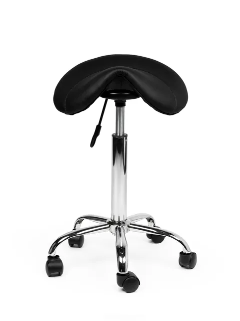 Zadelkruk Office medium harde wielen zw
