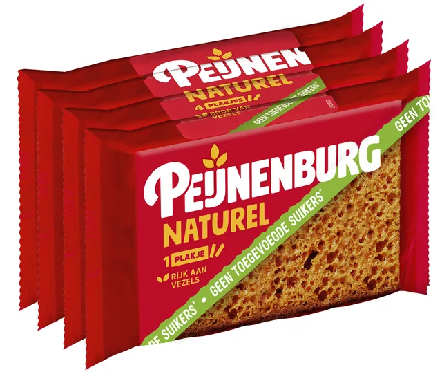 Koek Peijnenburg naturel zon toegevoeg suik 4pack