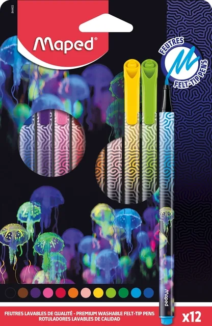 Viltstift Maped Deepsea Paradise set a 12 kleuren