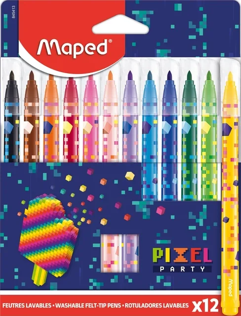 Viltstift Maped Pixel Party set a 12 kleuren