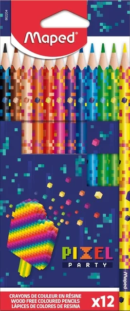 Kleurpotlood Maped Pixel Party 12 kleuren