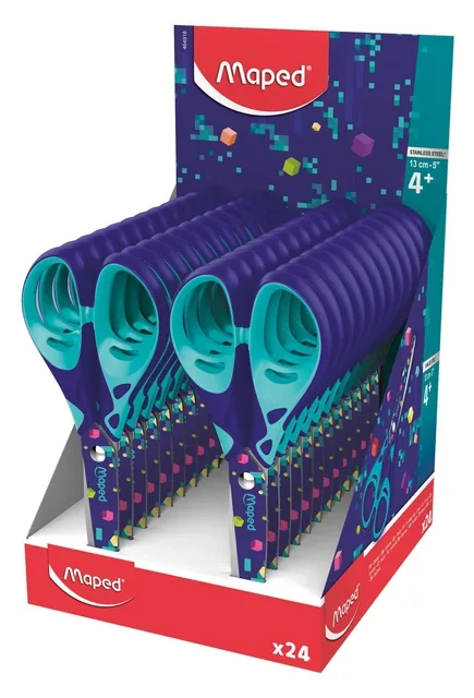 Schaar Maped Pixel Party 13cm display a 24 stuks