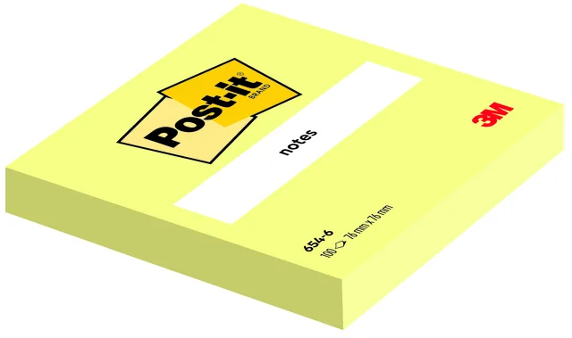 Memoblok 3M Post-it 6820 76x76mm geel