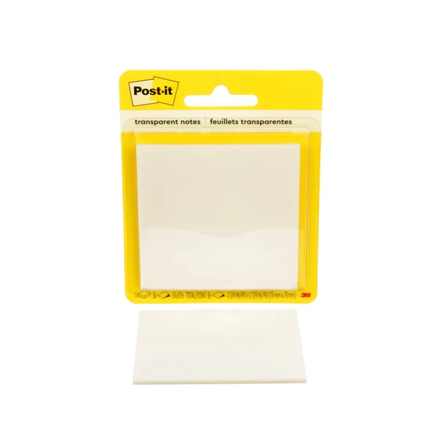 Memoblok 3M Post-it 73x73mm Transparant