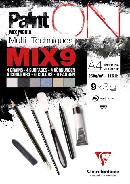 Mix Media Papier CF A4 Paint On 27 vel 250gram ass