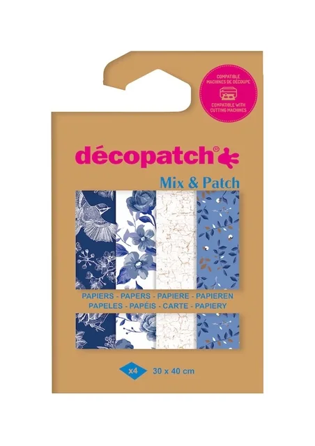 Hobbypapier Décopatch 30x40 4vel Shades of Blue