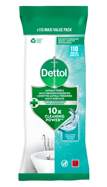 Reinigingsdoekjes Dettol antibact Ocean 110st