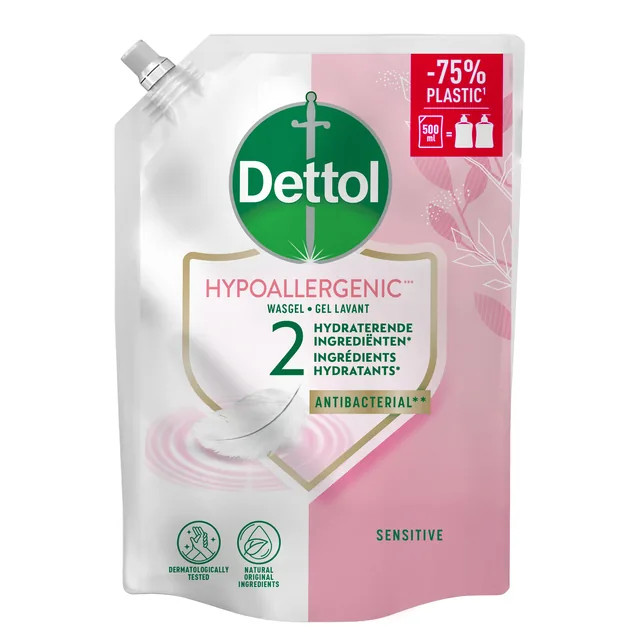 Handzeep Dettol Sensitive antibact 500ml refill