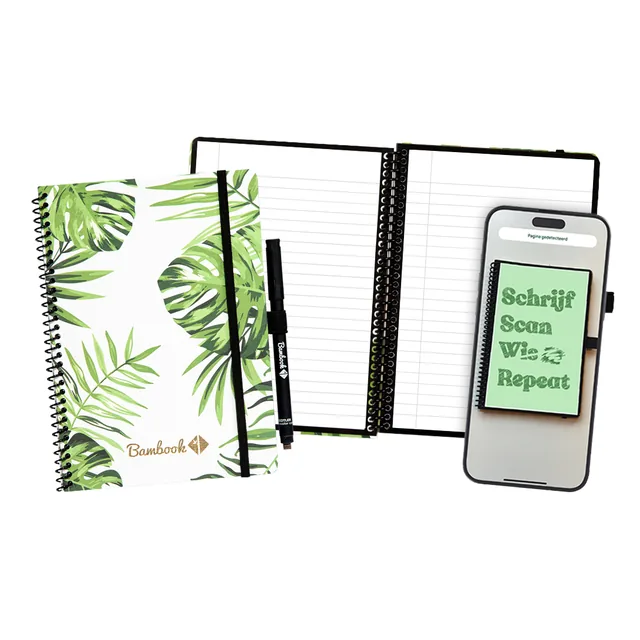 Notitieboek Bambook Tropical A5 lijn 40pag uitwisb