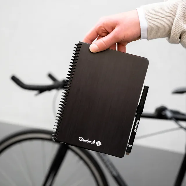 Notitieboek Bambook zwart A5 lijn 40pag uitwisb