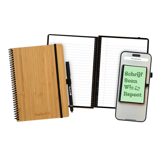 Notitieboek Bambook hardcov A5 lijn 40pag uitwisb