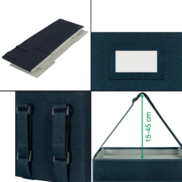 Opbergtas Leitz gestoffeerd 200x210x355mm gr