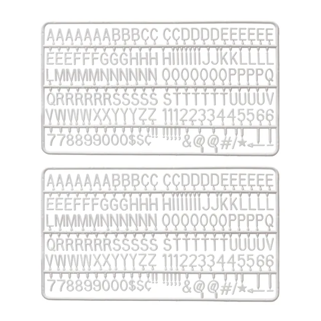 Letter set IEZZY voor letterbord 2x150 wit
