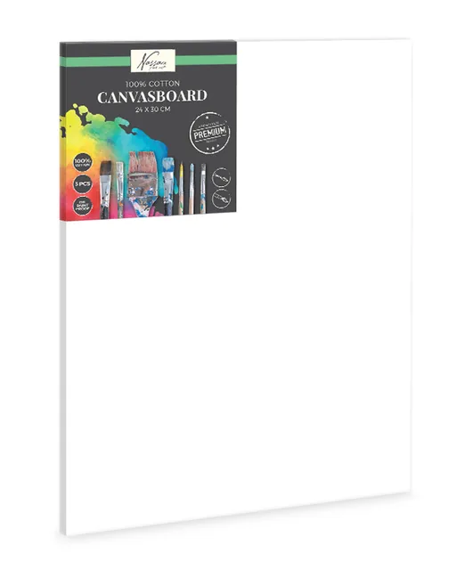 Canvasboard 24x30cm 100pro katoen 3st