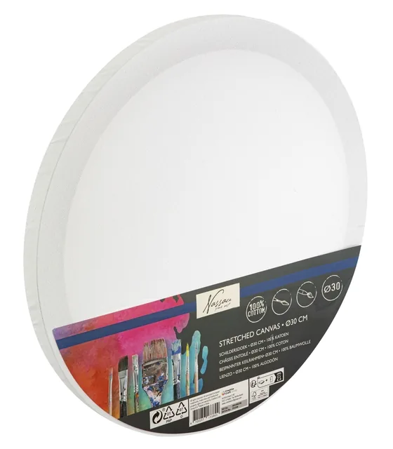 Canvas Nassau fine art rond 30cm katoen