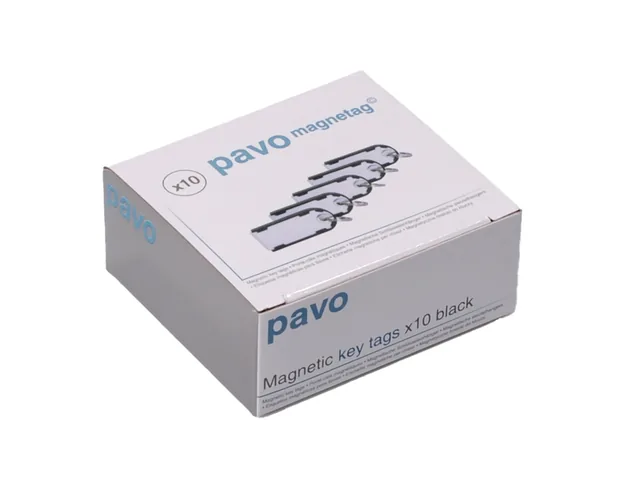 Sleutellabel Pavo magnetisch zwart 10st