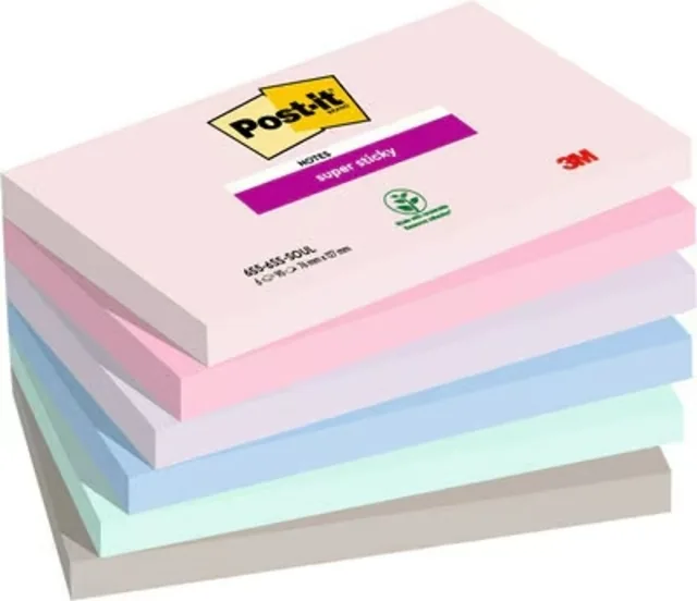 Memoblok 3M Post-it 655-6SS 76x127mm SOUL