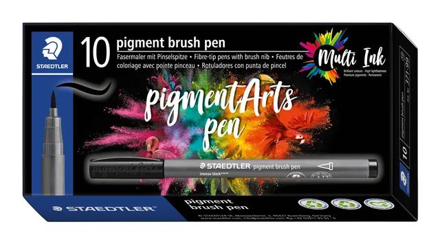 Brushpen pigment pen intens 1.0mm zwart