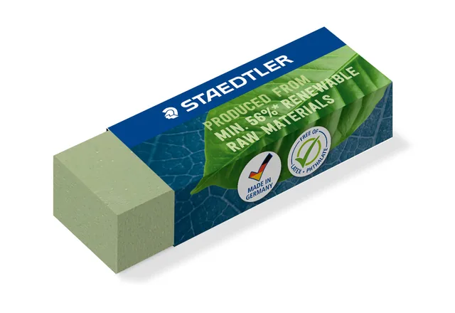 Gum Staedtler Eco 52680 65x23x10mm olijfgroen