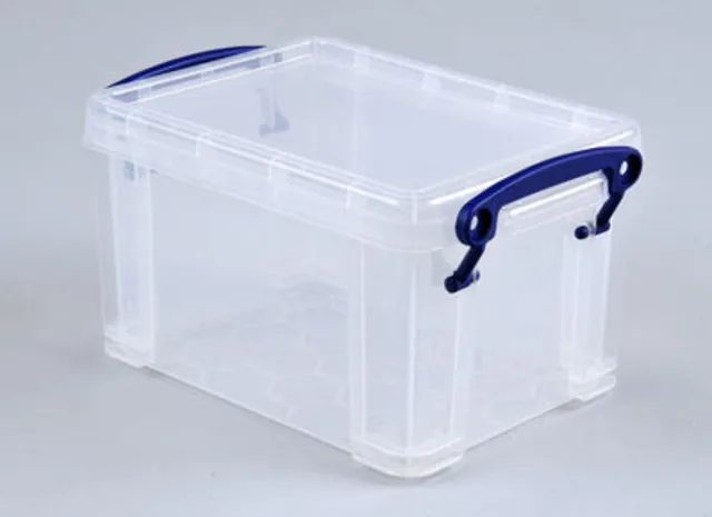 Opbergbox Really Useful 1.6 liter transparant wit