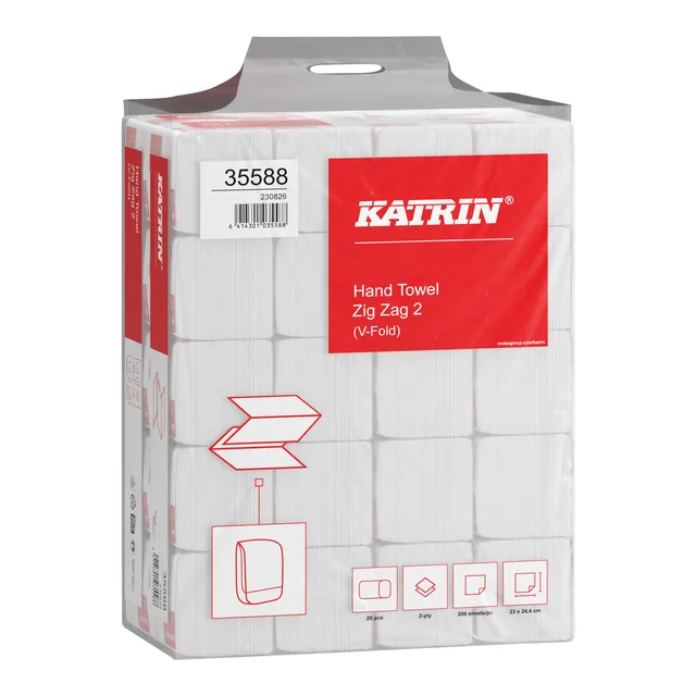 Handdoek Katrin 2laags 244x230mm wit