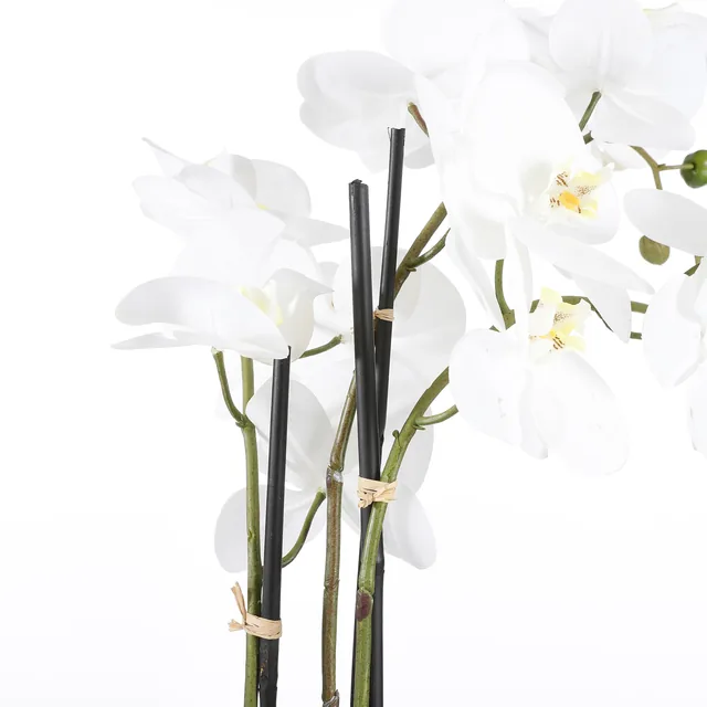 Kunstplant Mica Phalaenopsis orchidee wit