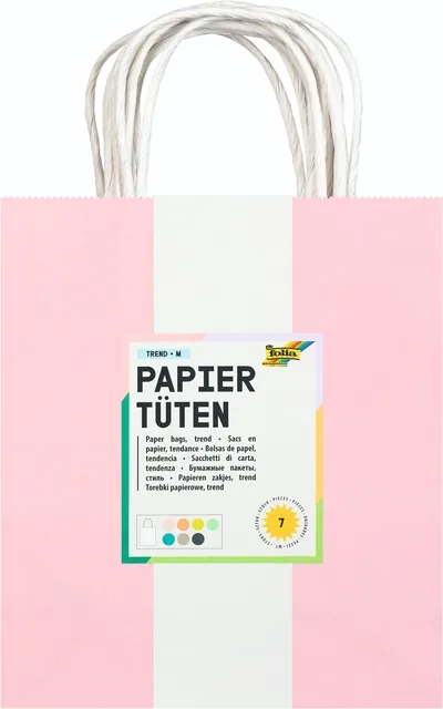 Tas handvat Folia kraftpapier 110gr 18x21x8cm 7kl