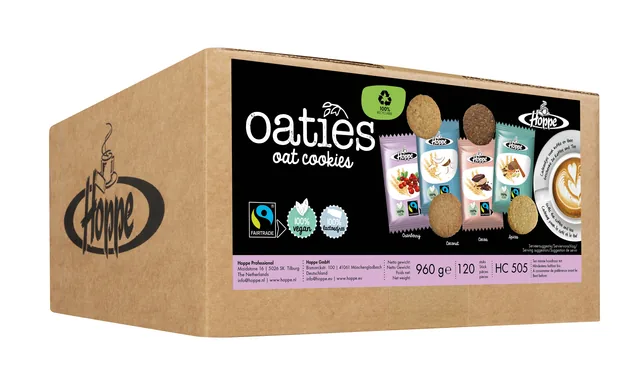 Haverkoek Hoppe Oaties fairtrade koekjesmix