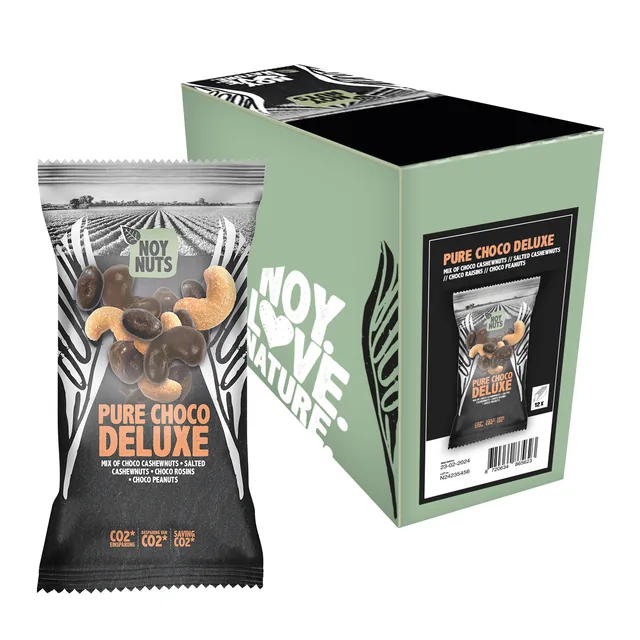 Cashewnoten NoyNuts pure choco deluxe mix zak 45gr