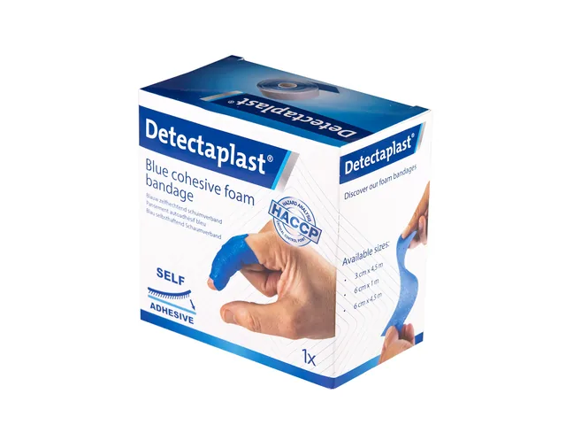 Foamverband blauw Detectaplast 6cmx4.5m