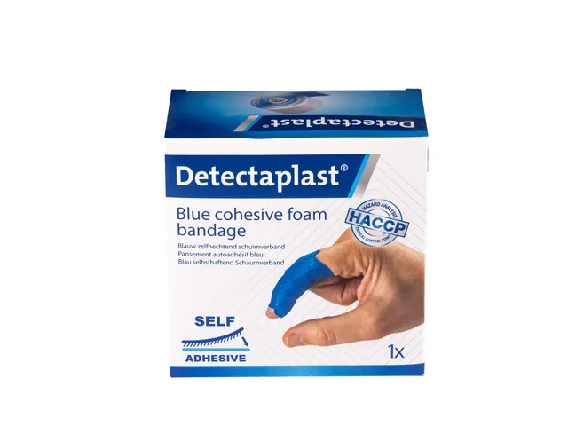 Foamverband blauw Detectaplast 6cmx4.5m