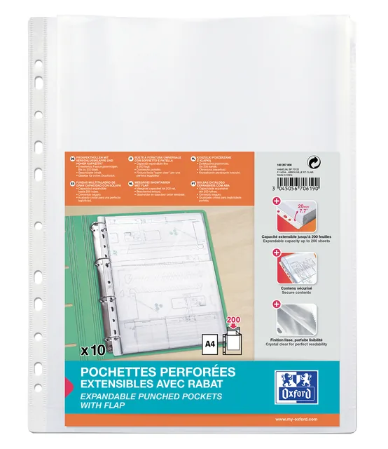 Showtas Oxford A4 PP 200µ glashelder 10 stuks