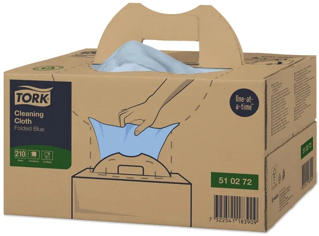 Reinigingsdoek Tork W7 dispenserdoos 1laags blauw
