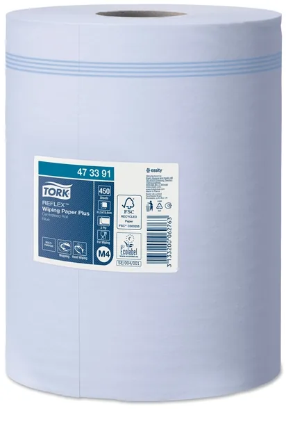 Poetspapier Tork M4 Advanced 2laags 450 vel blauw