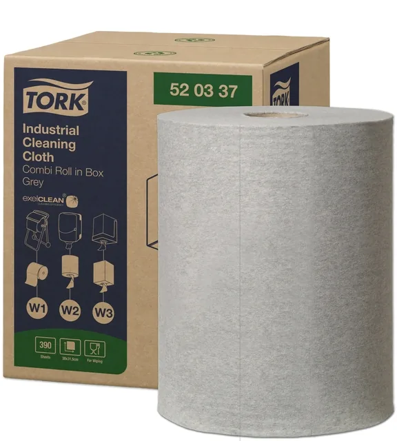 Reinigingsdoek Tork W1 W2 W3 Industrial grijs