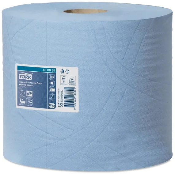Poetspapier Tork W2 Industrial Premium blauw