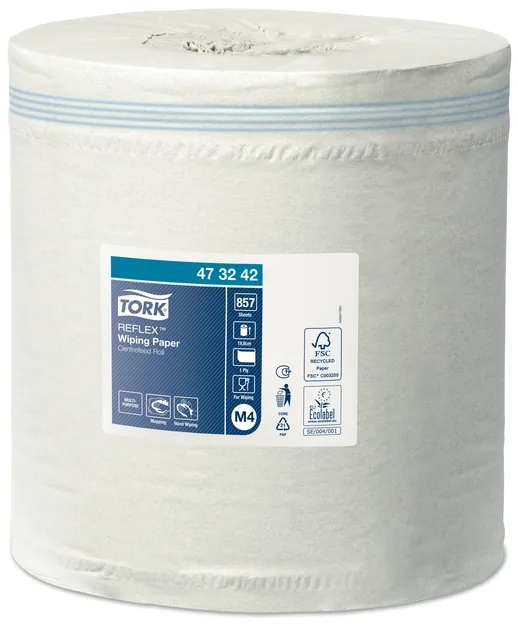 Poetspapier Tork M4 Advanced 1laags 857 vel wit