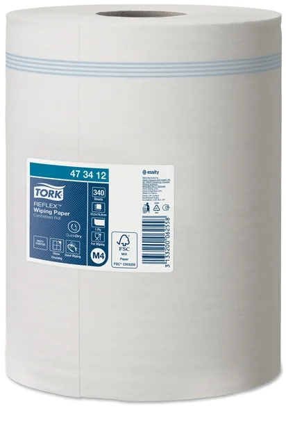 Poetspapier Tork M4 Premium 1laags 340 vel wit