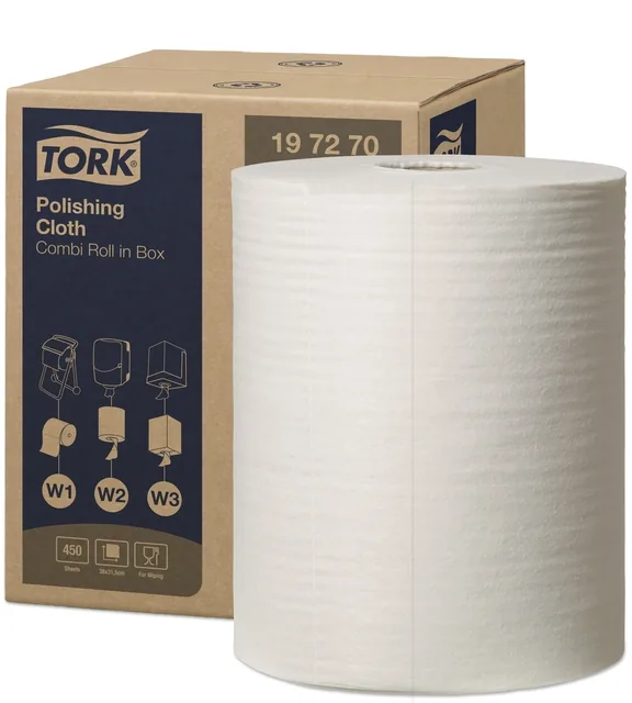 Reinigingsdoek Tork W1 W2 W3 Premium 1laags wit
