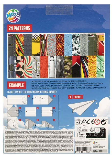 Fold your own Paper Planes block 24 sheet 25x18cm